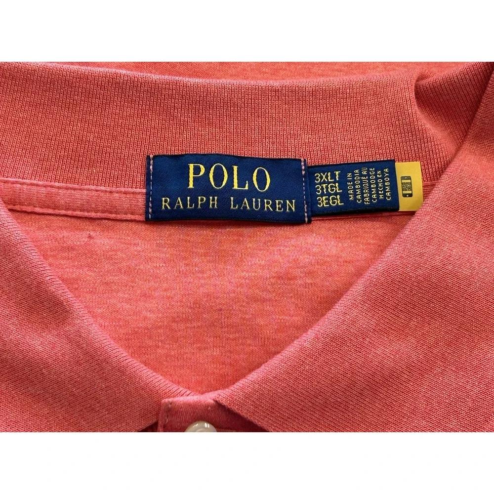 Polo Ralph Lauren Classic Fit Polo Shirt Men's 3XLT Rose Heather Pink NWT